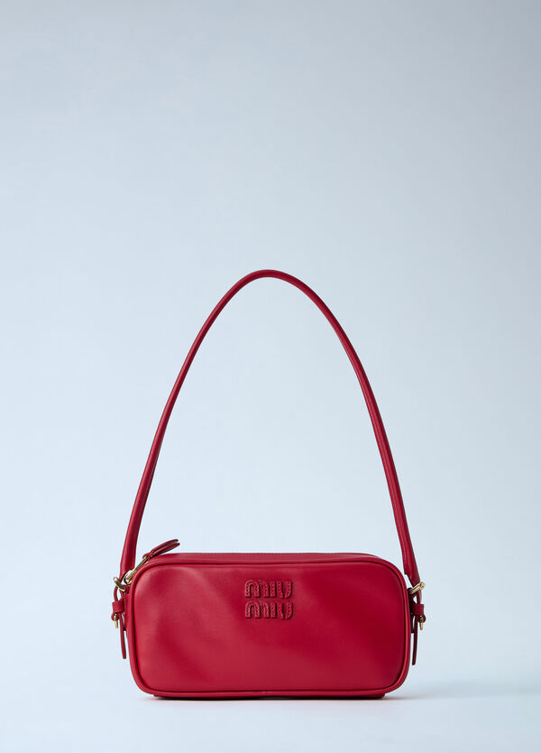 Miu Miu Leather Shoulder Bag Red miu0264212